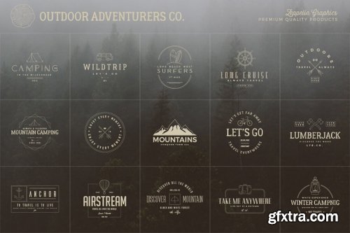 MightyDeals 150 Customizable Outdoor Adventurers Logos