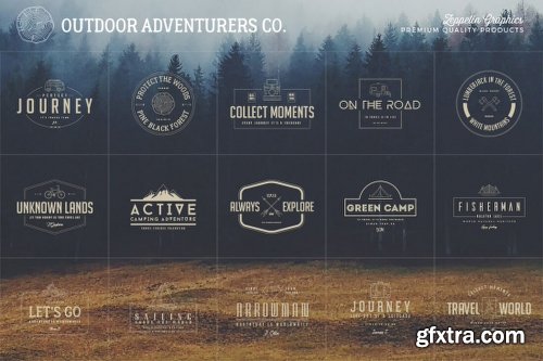 MightyDeals 150 Customizable Outdoor Adventurers Logos