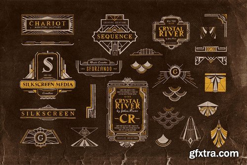 MightyDeals BUNDLE of 500+ Retro/Vintage Design Elements