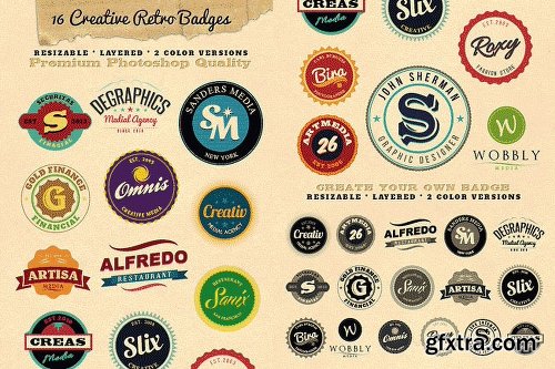 MightyDeals BUNDLE of 500+ Retro/Vintage Design Elements