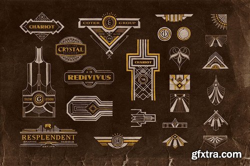 MightyDeals BUNDLE of 500+ Retro/Vintage Design Elements