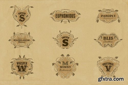 MightyDeals BUNDLE of 500+ Retro/Vintage Design Elements