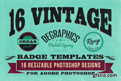 MightyDeals BUNDLE of 500+ Retro/Vintage Design Elements