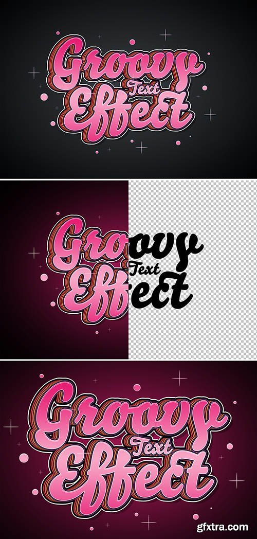 Retro Groovy Text Effect 298937208