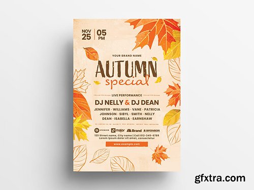 Autumn Event Flyer Layout 299565709