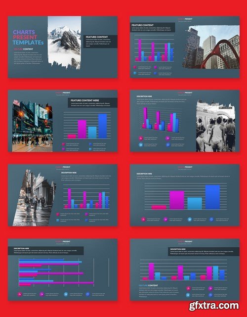 Business Graph Powerpoint and Keynote Templates