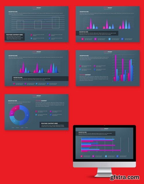 Business Graph Powerpoint and Keynote Templates