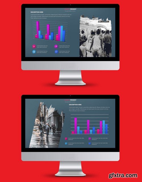 Business Graph Powerpoint and Keynote Templates