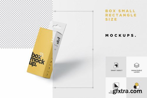 Box Mockup Set - Small Rectangle Size with Hanger