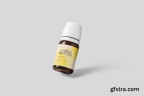 Amber Bottle Mockup Set