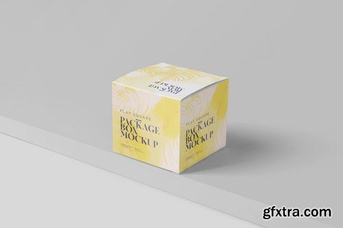 Package Box Mock-Up Set - Flat Square