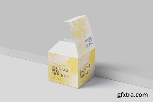 Package Box Mock-Up Set - Flat Square