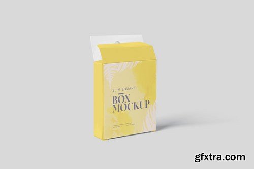 Box Mockup Set - Slim Square Size with Hanger