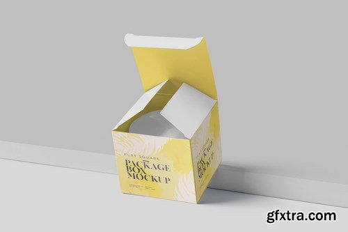 Package Box Mock-Up Set - Flat Square