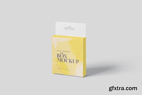 Box Mockup Set - Slim Square Size with Hanger