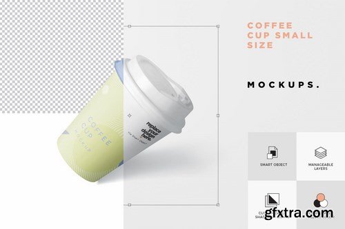 Coffee Cup Mockup Set - Small Size - Disposable