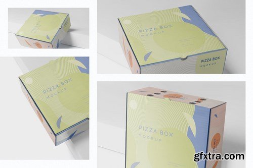 Pizza Box Mockup Set - Triple Pack