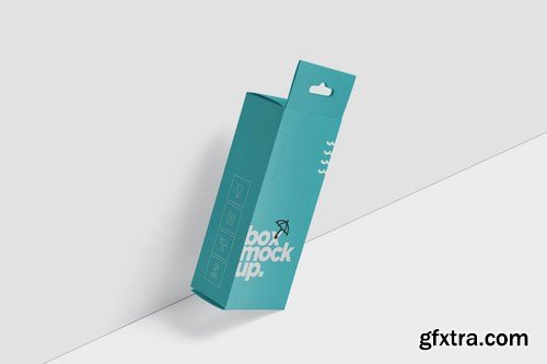 Box Mockup Set- Medium Rectangle Size with Hanger