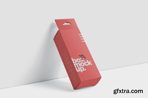 Box Mockup Set- Medium Rectangle Size with Hanger