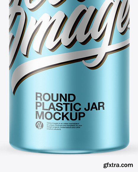 Metallic Round Jar Mockup 50935