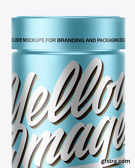 Metallic Round Jar Mockup 50935