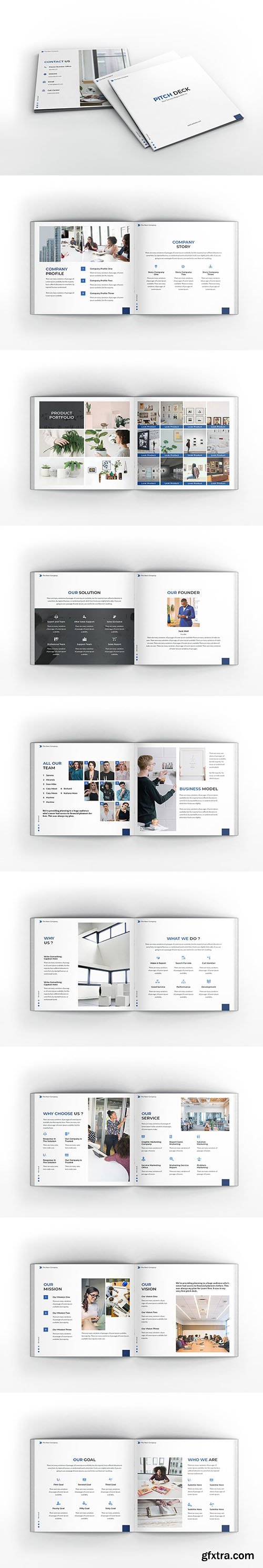 Pitch Deck Business Square Brochure