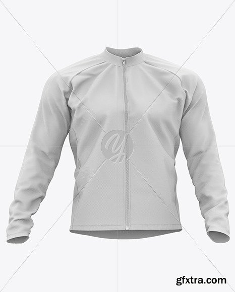 Men's Long Sleeve Full-Zip Jersey Mockup