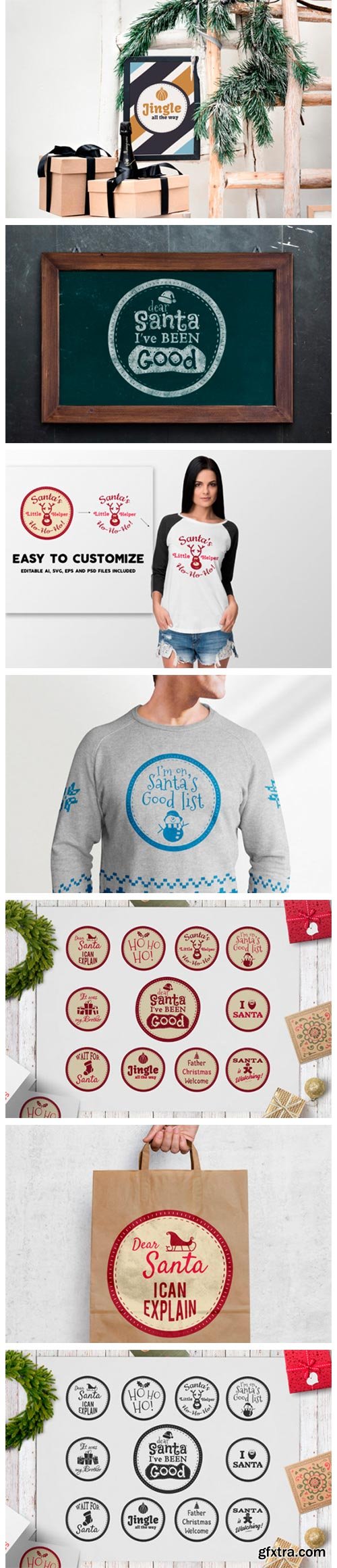 Funny Christmas Overlays SVG Bundle 1978201