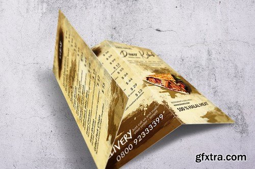 Doner Kebab Trifold A4 & US Letter Food Menu