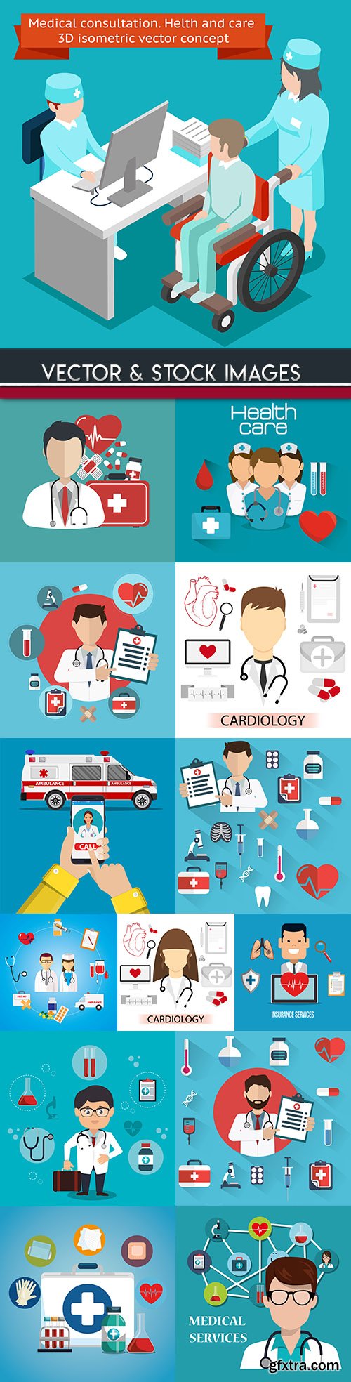 Medicine professional dignostic and equipment illustration 13