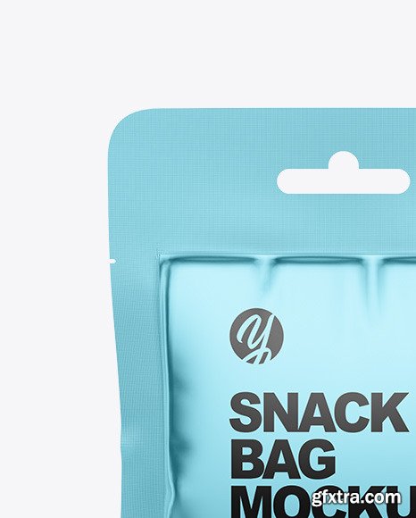 Matte Metallic Snack Bag Mockup 50541