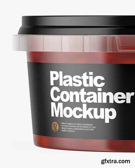 Plastic Container with Beans Mockup 50987