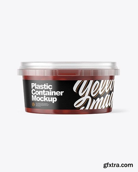 Plastic Container with Beans Mockup 50987
