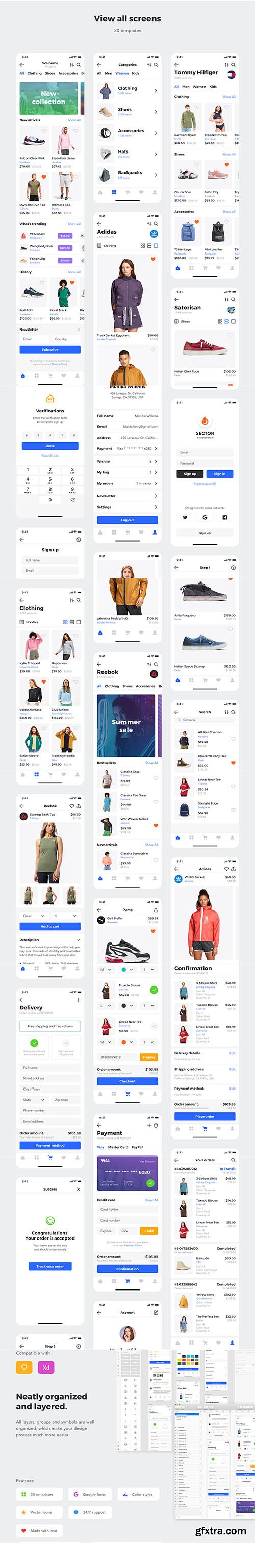 Sector UI Kit. E-commerce