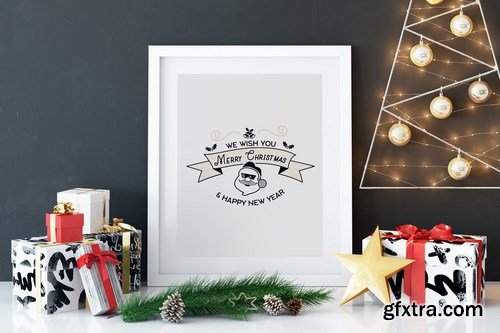 Merry Christmas and New Year T-Shirt. Xmas Print