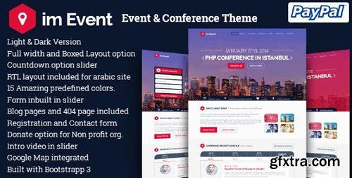 ThemeForest - imEvent v3.2.5 - Conference Meetup WordPress Theme - 9533576