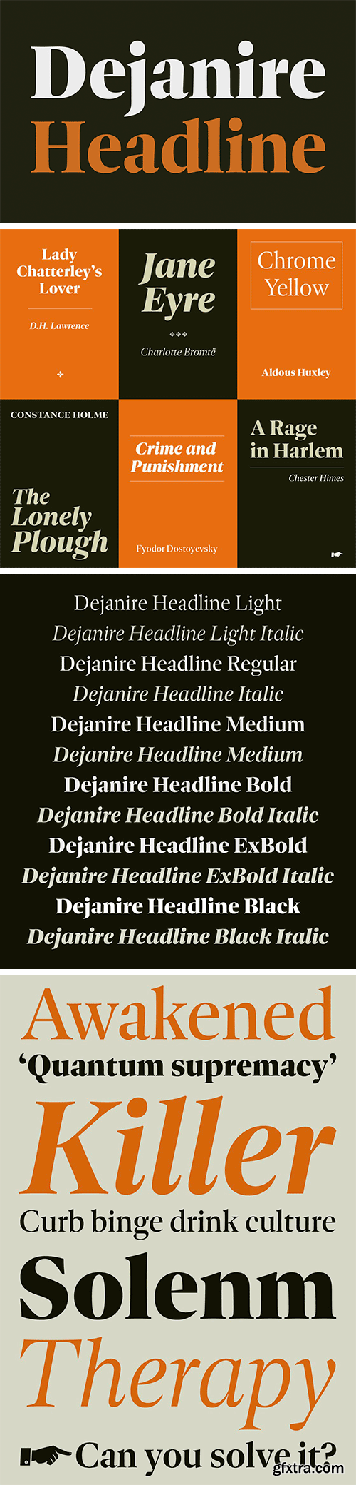 Dejanire Headline Font Family