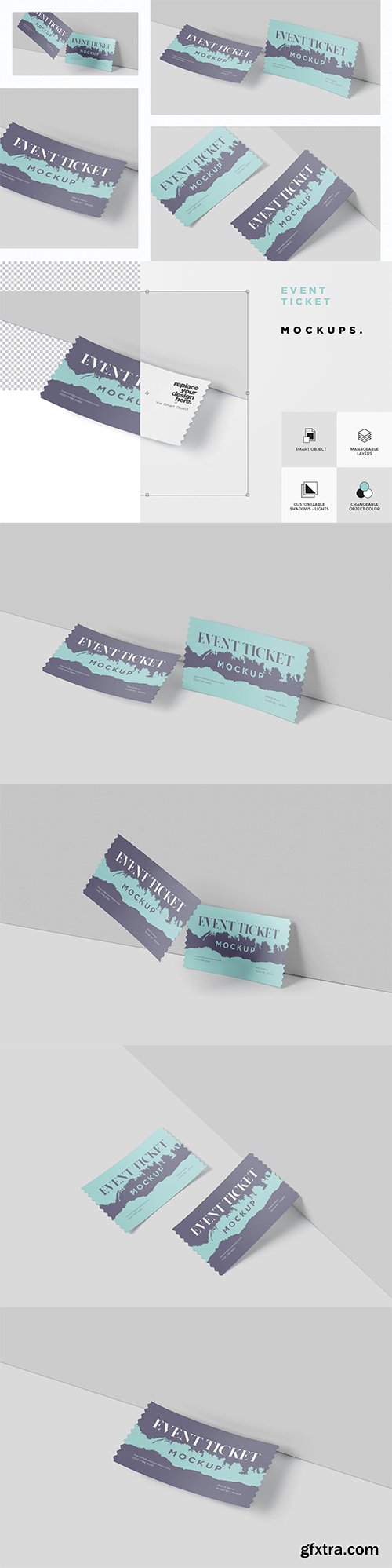 Event Ticket Mockup Set