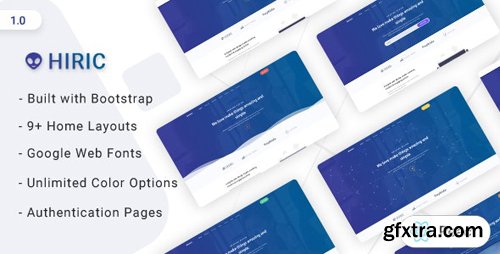 ThemeForest - Hiric v1.0 - React Landing Page Template - 24685078