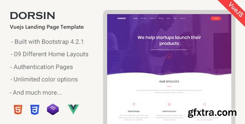 ThemeForest - Dorsin v1.0.0 - VueJs Landing Page Template - 23972100