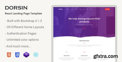 ThemeForest - Dorsin v1.0 - React Landing Page Template - 23247922