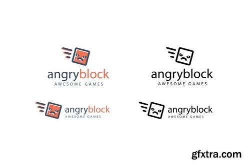 Angry Block Logo Template