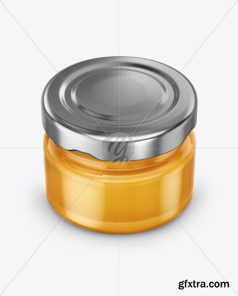 Glass Jar with Honey Mockup 51023