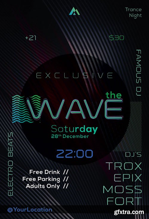 The Wave - Premium flyer psd template