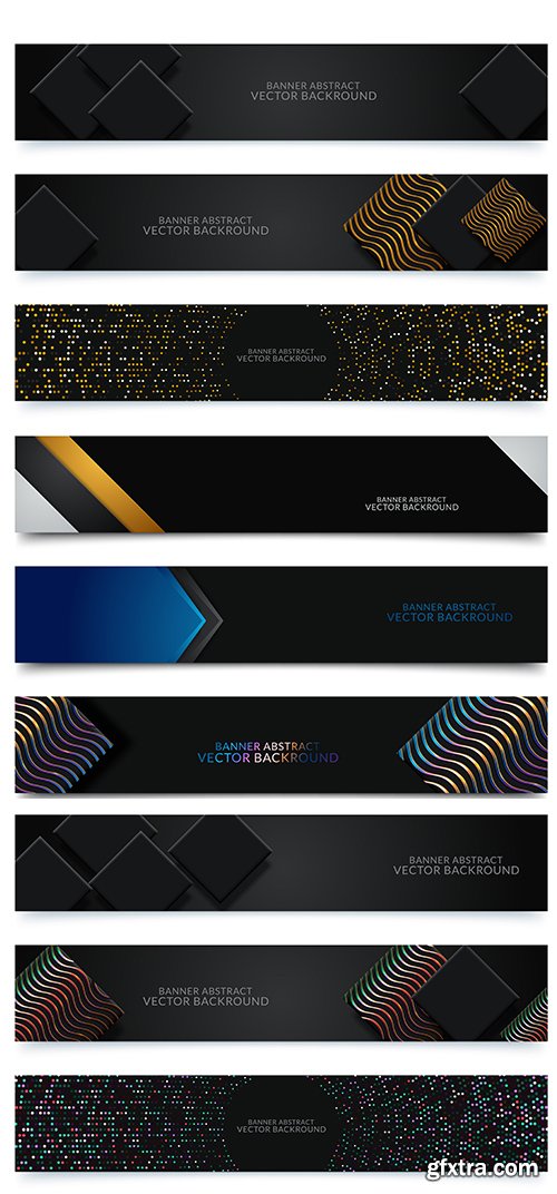 Abstarct Banner Backgrounds Vector Set