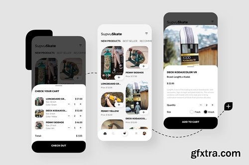 SupvuSkate Shopping Mobile UI - N