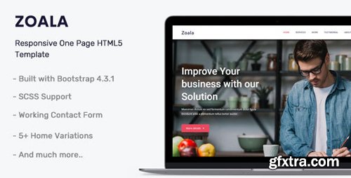 ThemeForest - Zoala v1.0 - One Page HTML5 Template - 24842144