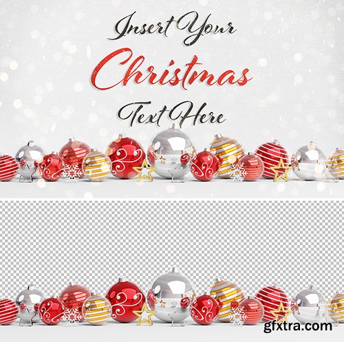 Christmas Card Mockup with Decorations 300469920