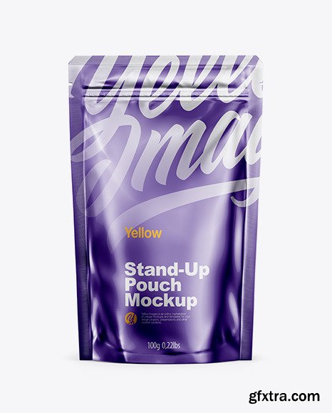 Metallic Stand Up Pouch with Zipper Mockup 51005