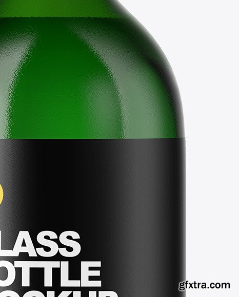 Green Glass Oil Bottle Mockup 51065